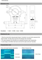 Hall Effect Current Transducer QNDBK1-21 AC 50A 100A 200A 300A / 5V 10V DC Hall Current Sensor Split Core Current Transformer CT