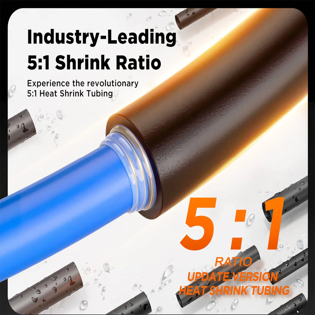 Φ4mm-Φ32mm Heat Shrink Tubing 5:1 Ratio Dual Wall Adhesive Lined Shrinkable Wire Wrap Tube Waterproof Industrial Marine Grade