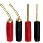 4/10Pcs 2mm Banana Plugs Elbow Bend Pin Male Straight Plug Banana Plug Connector for Audio HIFI Speaker Adapter