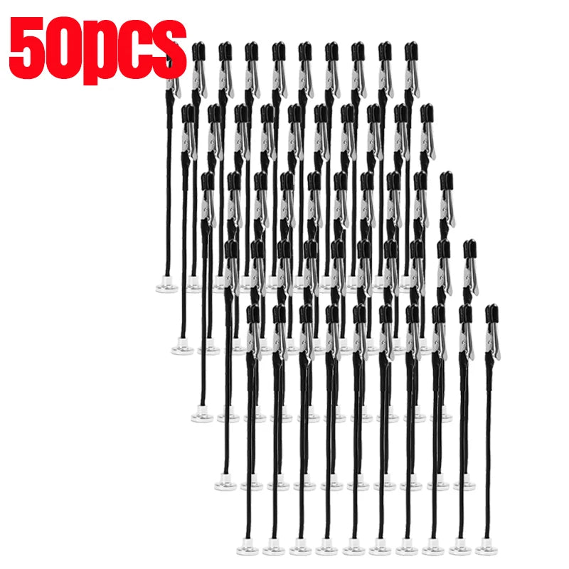 50/1PCS Flexible Magnetic Alligator Clips Model Painting Stand Base Holder Crocodile Clamp Price Tag Display Alloy NoteClips