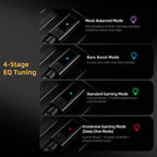 KZ AM02 Portable DAC Decoding Amplifier USB C to 3.5mm Audio Adapter with Professional 4-Stage EQ Tuning