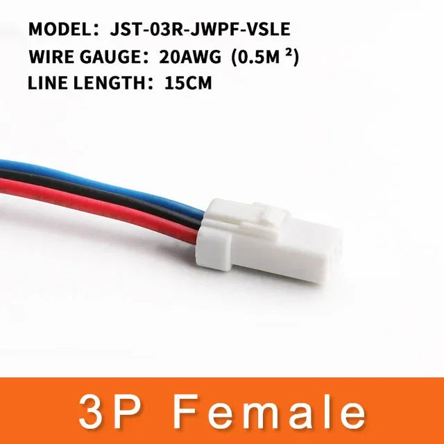 2P 3P 4P 6P 8P 0.6MM Waterproof Wire Connector Plug Male And Female Socket With Cable JST Connectors