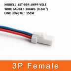 2P 3P 4P 6P 8P 0.6MM Waterproof Wire Connector Plug Male And Female Socket With Cable JST Connectors