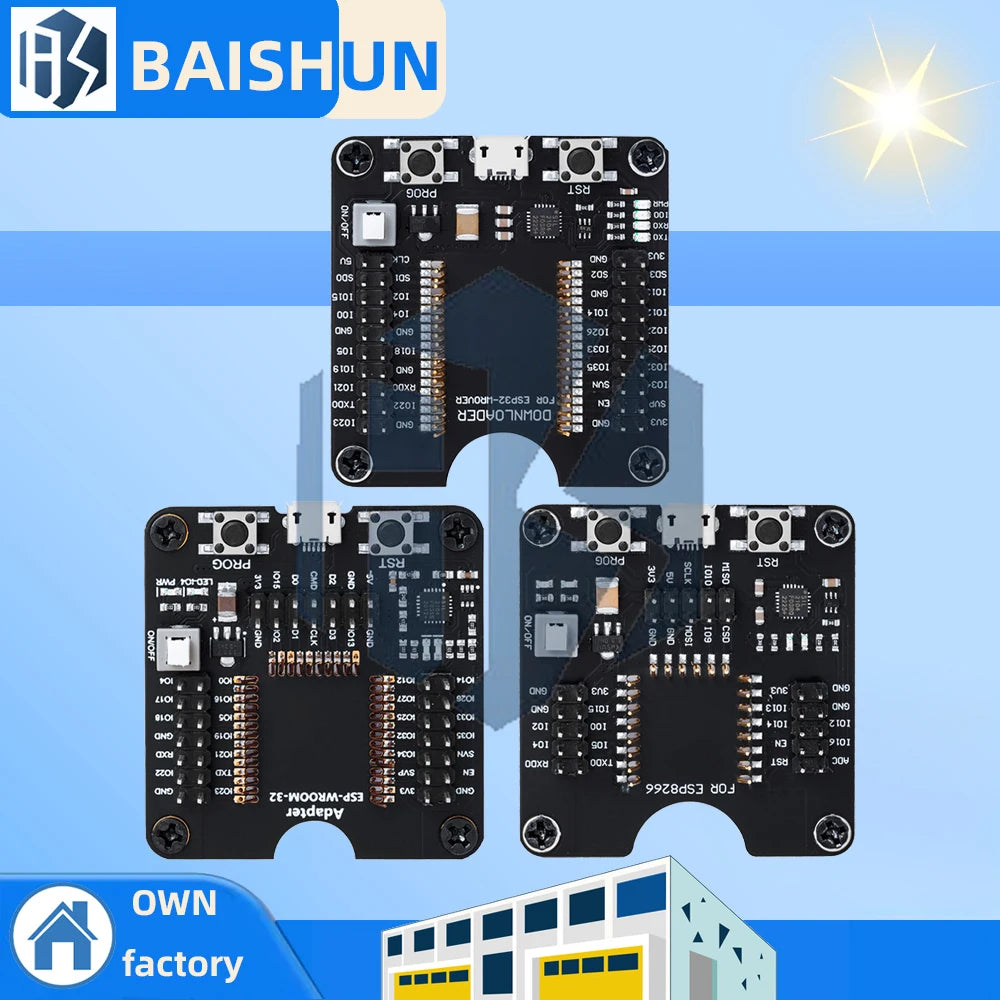 ESP8266/ESP32 Universal Firmware Flashing Fixture Tool  Programmer & Testing Board for ESP-32, ESP-12F/07S/12S Modules