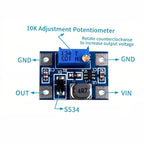 MT3608 DC-DC Adjustable Boost Module 2A Boost Plate Step Up Module with MICRO USB 2V-24V to 5V 9V 12V 28V SX1308 2A