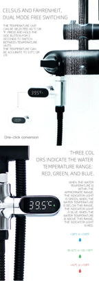 Universal Shower Head Hot Tub Water Temperature Monitor Electricity LED Display Bathing Temperature Meter Bathroom Accessories