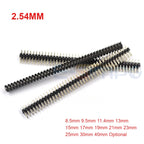 30pcs 2.54mm 2x40P Double Dual Row PCB Straight Rohs Gold L8.5-11-13-15-17-19-21-23-30-40mm Long Short Male Pin Header Connector