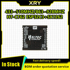 XRY 1PCS HT-CT62 ESP32C3 SX1262 Bluetooth-compatible BLE LoRa LoRaWAN Node WiFi Wireless Module 433-510MHz 863-928MHz Antenna
