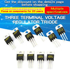 10Pcs LM7805CT CJ78M05 LM317BTG LM7905CT LM317T L7812CV LM317AT L7915CV TO220 L7805CD2T Voltage Regulator IC 5V 1.5A TO-220