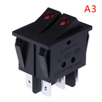RK1-23 Oil Heater Switch ON/OFF  Rocker Switch 250V/16A With Double Buttons 1Pcs