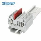 10Pcs PTTB 1.5/S Double Level Push-in Din Rail Terminal Block PT 1.5mm² Cable Electrical Wire Connector PTTB1.5 PTTB-1.5