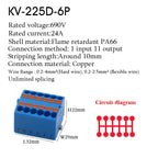 Wire Electrical Cable Connectors PTFIX 2.5mm² Terminal Block Plug-in Splitter Spliceable DIN-Rail Junction Box Connection Tools
