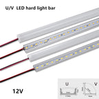 1-20pcs LED Rigid Strip DC12V 50CM 20 inch SMD5730 36LEDs U/V-Shaped Flat LED Aluminum Channel Rigid Strip for Indoor Lighting