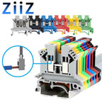 10Pcs UK 2.5 Terminal Block UK2.5B Screw Connection Connect Strip 2.5B 2.5mm² Cable Electrical Din Rail Wire Connector ZiiZ