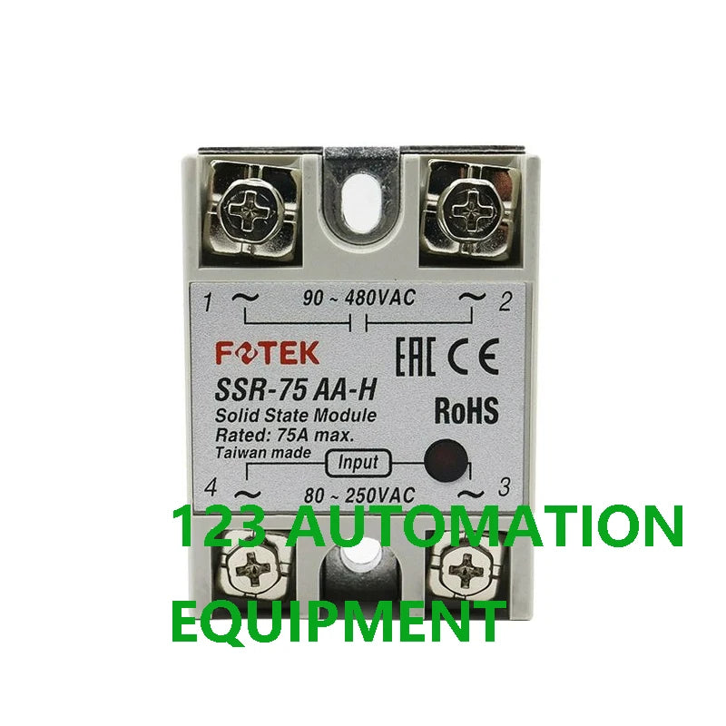 Authentic New FOTEK SSR-25AA 40AA 50AA 75AA-H  SSR-10AA 25AA 40AA 50AA 75AA Solid State Relays 10A 25A 40A 50A 75A Relay Module