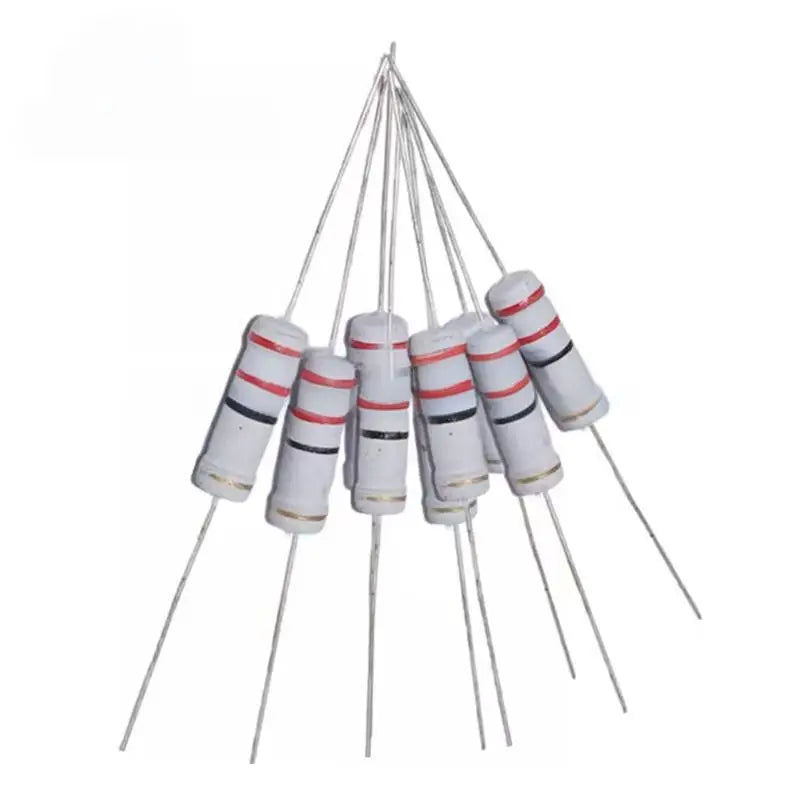 20PCS 2W Wire-wound Fuse Resistor with 5% Tolerance 10R/15/20/22/30/33/47/56R/68/75/82/100R/0.1/0.33/0.47/1/2/2.2/2.7/3.3/470R