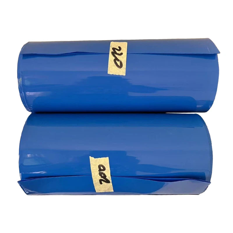 1kg Blue PVC Heat Shrink Sleeve Roll 110-450mm Wide Insulating Film for DIY Lithium Battery Pack Assembly