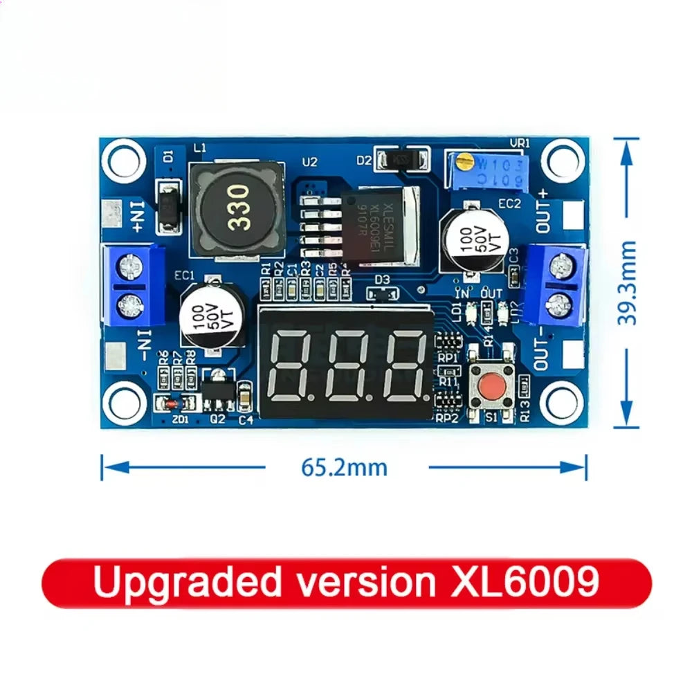 Upgraded Version XL6009 Adjustable Boost Module DC-DC 5-32V To 5-40V 4A Step Up Power Supply Module with Digital Display