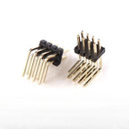 10pcs 1.27mm Pitch Dual Row Bent Right Angle 90 Degree 2*2/3/4/5/6/7/8-50P Dual Row Male Pin Header PCB Board Connector