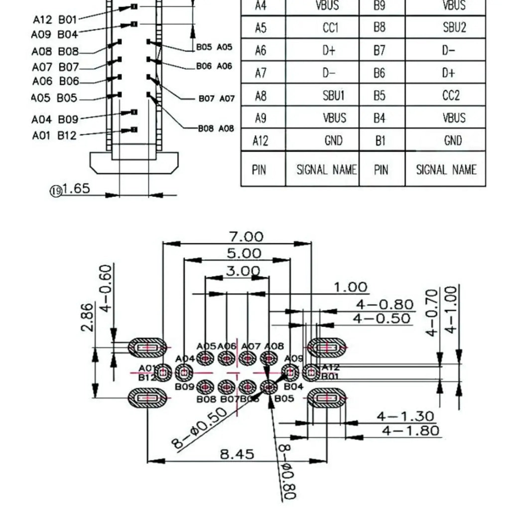 5pcs/lot Type-c 16p Female Socket Vertical Plug-in Patch Usb Charging Interface 8.8/9.3/10.5/13.7mm Socket