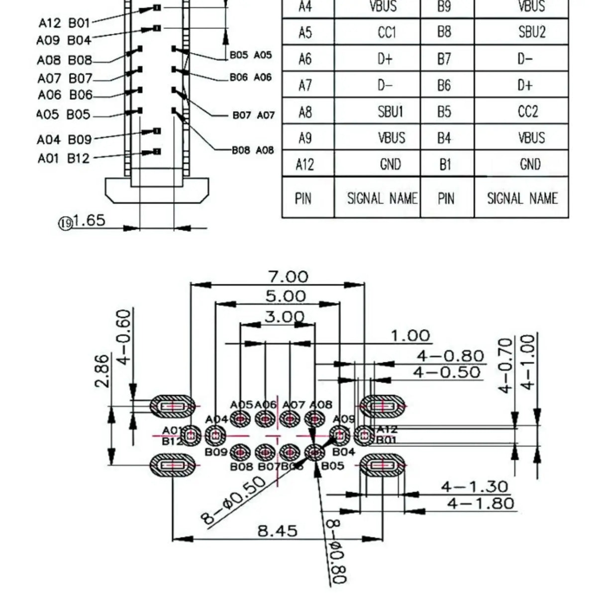 5pcs/lot Type-c 16p Female Socket Vertical Plug-in Patch Usb Charging Interface 8.8/9.3/10.5/13.7mm Socket