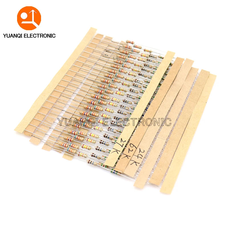 3120pcs 1/4W Carbon Film Resistor Kit 5% Resistance Assortment Set 156valuesX20pcs 1R - 10M ohm 0.25W Sample Pack