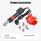 JCD Micro Hot Air Gun 8208 750W Soldering Welding Rework Station LCD Digital Display All-in-one Heat Gun BGA IC Solder Tools