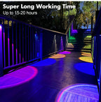 Solar Wall Lamp Solar Fence Lights with Warm White RGB Modes For Backyard Patio Deck Railing Wall Outdoor Waterproof Decor Light