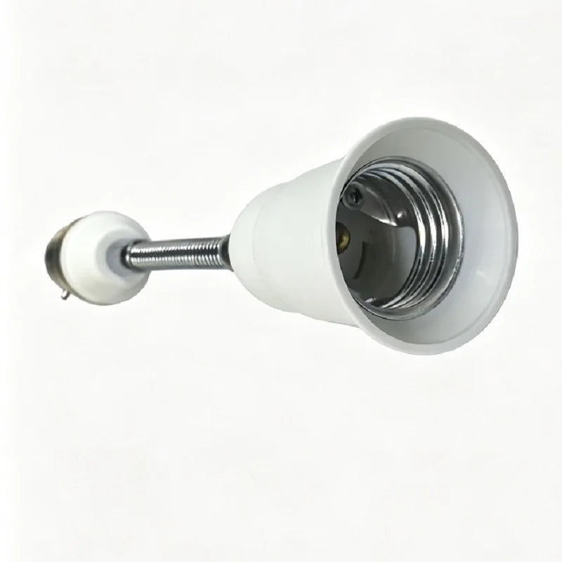 B22 to E27 360d adjustable Flame Retardant PBT 10CM Extension LED Lamp base Bulb Socket extender adapter Light Holder Converter
