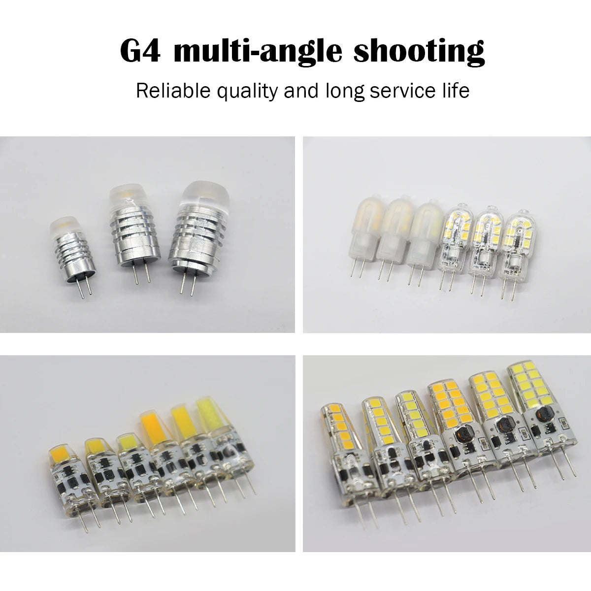2pcs Mini G4 12V 24V LED Lamp Dimmable Light 3W COB Bulb AC DC 12V Lampada COB 360 Beam Lampada G4 COB Lights Replace Halogen