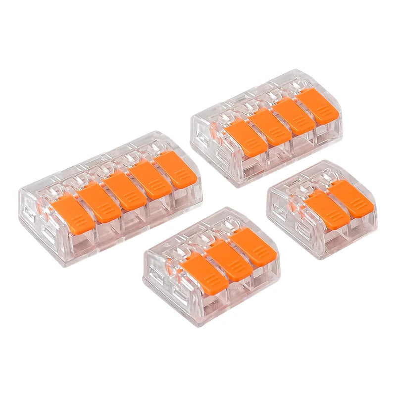 JINH 50 Pcs Quick  Compact Lever Parallel Electrical Splitter Equipment Connectors, Fast Wire Connector Terminal Blocks 34-11AWG