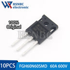 10PCS FGH60N60SMD 60N60 FGH60N60 TO-247 60A 600V Field Stop IGBT Power Transistor 100% New Original