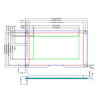 2.7 Inch 256*128 OLED Display Screen COG SPI IIC I2C interface 4PIN 7PIN 30PIN LCD Panel 256x128