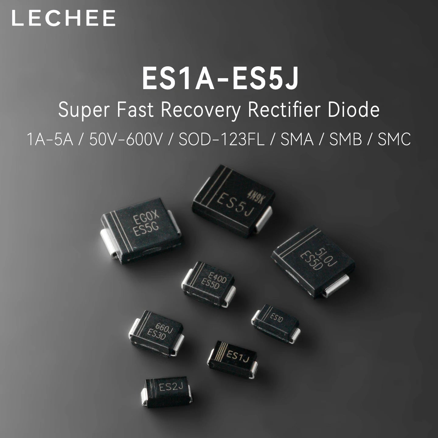 Super Fast Recovery Rectifier Diode ES1D ES1G ES1J ES2D ES2J ES2G ES3D ES3G ES3J ES5D ES5G ES5J SOD-123FL SMA SMB SMC DO-214
