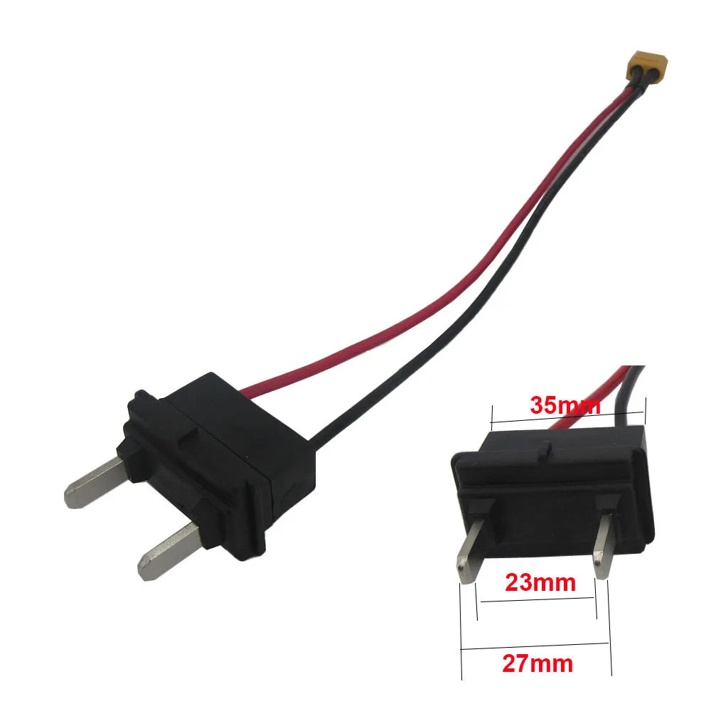 1pcs Silver Fish Battery Discharge Connector 2PIN To XT60 Female / XT90 Female 30CM Length Can Be Customized