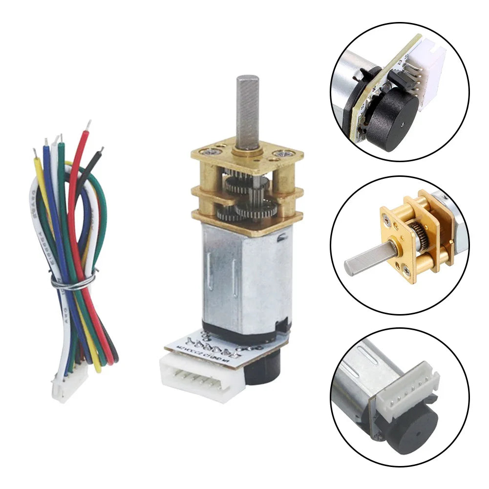 For GA12 For N20 High Torque DC Motor with Encoder Excellent Replacement Option for Robotics and Hobby Projects