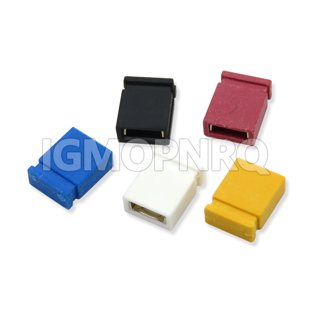 100PCS Pitch 2.4mm Pin Header jumper shorted cap & Headers & Wire Housings Black yellow white green red blue For Arduin new