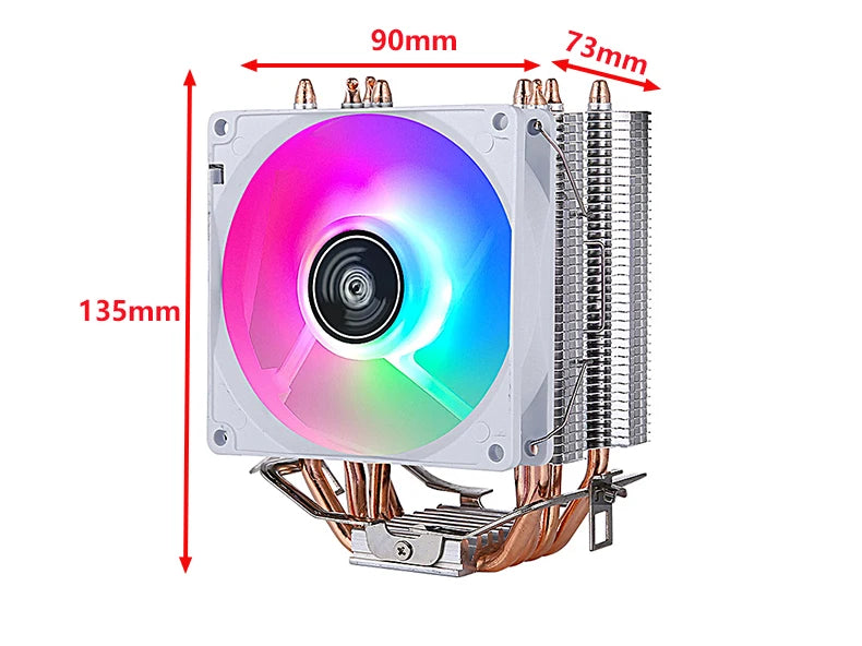 XUANFENG 2/4/6 Heat Pipe Cooler CPU Fan 90mm Air-Cooled Processor Compatible LGA2011-3 X79 X99 E5 2066 115x 1200 1700 I5 AM4 AM5