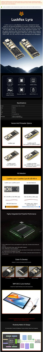 Luckfox Lyra RK3506G2 Linux Micro Development Board, Integrates Tripe-core ARM Cortex-A7 and ARM Cortex-M0 Processors