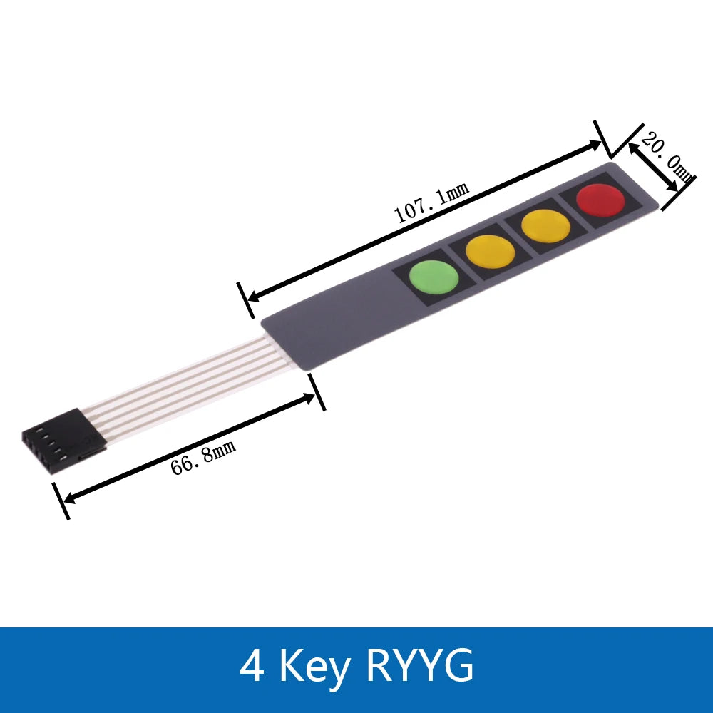 1 2 3 4 5 6 7 8 Key Button Membrane Switch Matrix Array Keyboard Keypad Control Panel Pad DIY Kit For Arduino Smart Car