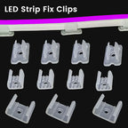 LED Strip Fix Clips Holder Connector Accessories For Fixing 2835 Neon Light 6mm 8mm 12mm 15mm 220V Flexible COB Plastic Buckle