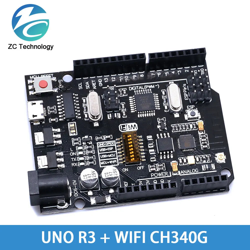 UNO R3 Official Box Type-c Mini Micro WiFi  ATMEGA328P Original Chip CH340G For Arduino UNO R3 Development Board WeMos ESP8266