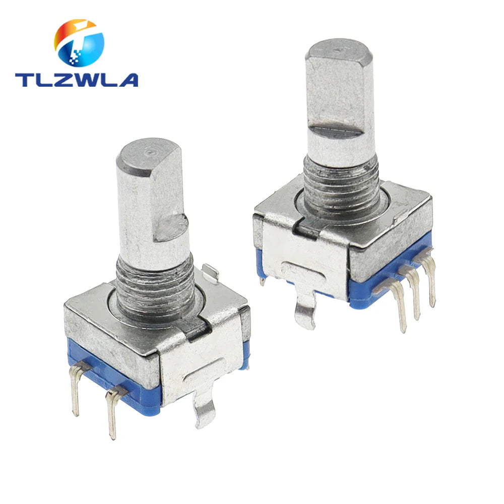 5PCS 20 Position 360 Degree Rotary Encoder EC11 5Pin Handle Long 15MM Audio Digital Potentiometer Without Switch