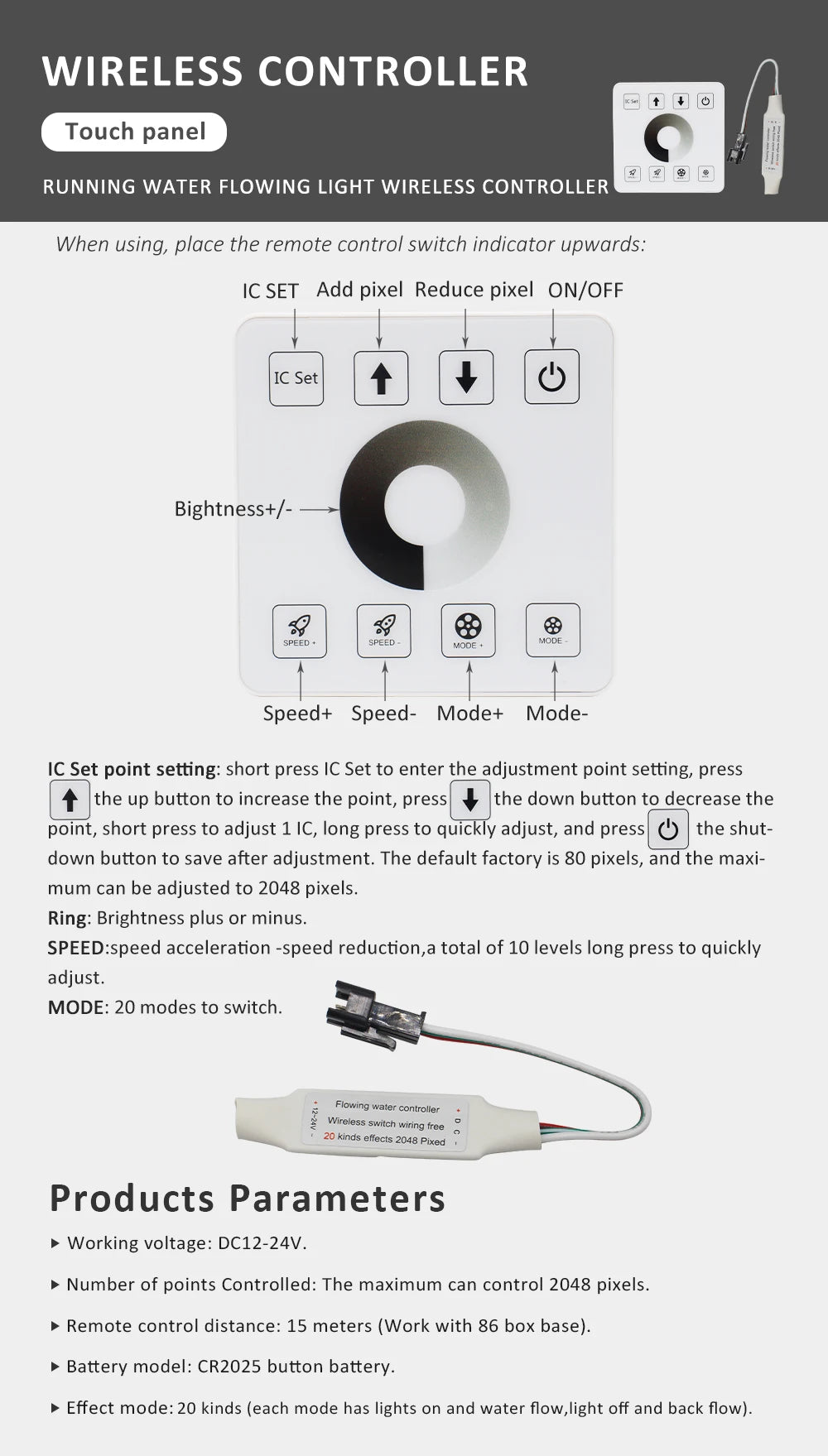 20M 15M 5M 10M Running Water Flowing LED Strip Light DC24 WS2811 SMD2835 Horse Race Pixel Addressable Flexible Linear Lamp Set