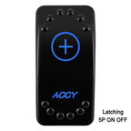 Waterproof Rocker Switch with Blue LED | 12V/24V Latching & Momentary (SPST/ DPDT) | for Marine, UTV, ATV, RZR, Automotive