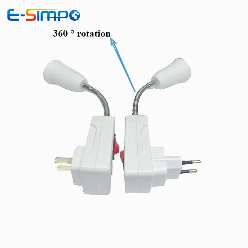 1pc E27 Light Socket Lamp Base EU US Plug Light Holder Bulb Adapter Light Socket Energy Saving Light Bulb Adapter Plug Switch
