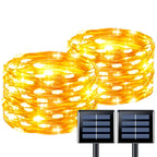 1pcs Solar String Lights Outdoor Waterproof LED Outdoor 8 Modes Christmas Fairy Light for Patio Yard Tree Garden Balcony Decor