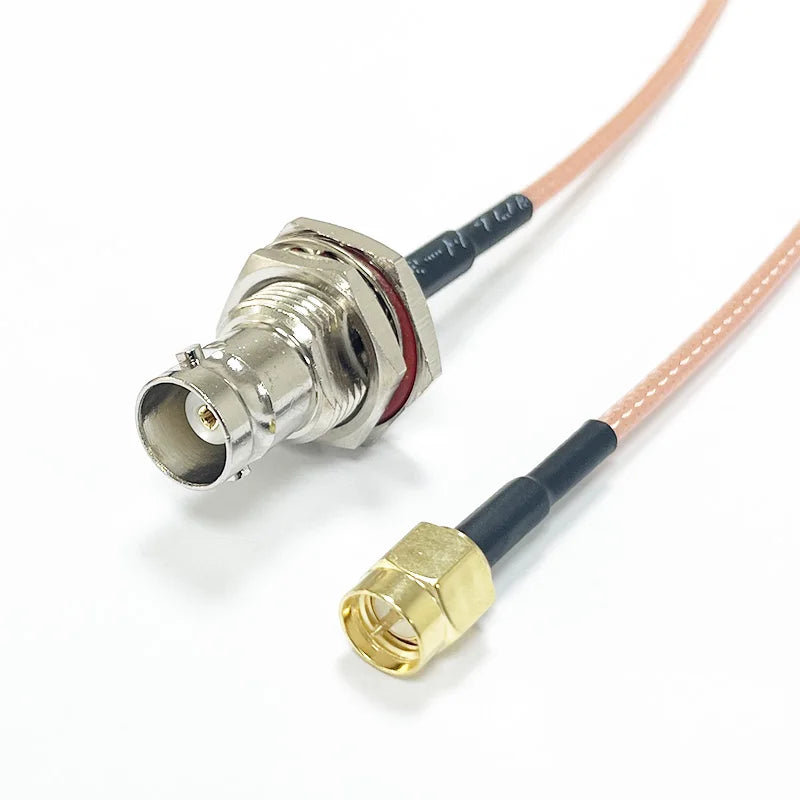 SMA to BNC Bulkhead Cable 50 Ohm SMA Male to BNC Female RG316 Coaxial Cable Jumper for Ham Radio Scanner Antenna Wi-Fi