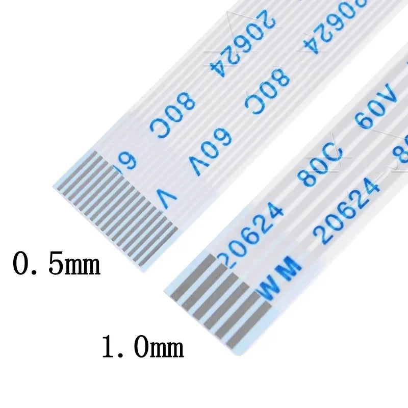 10PCS Flat Flexible Cable FFC FPC LCD Cable AWM 20624 80C 60V VW-1 Pitch 0.5 1.0MM 4P 6 8 10 12 14 16 18 20 24 26 30 32 34 40Pin