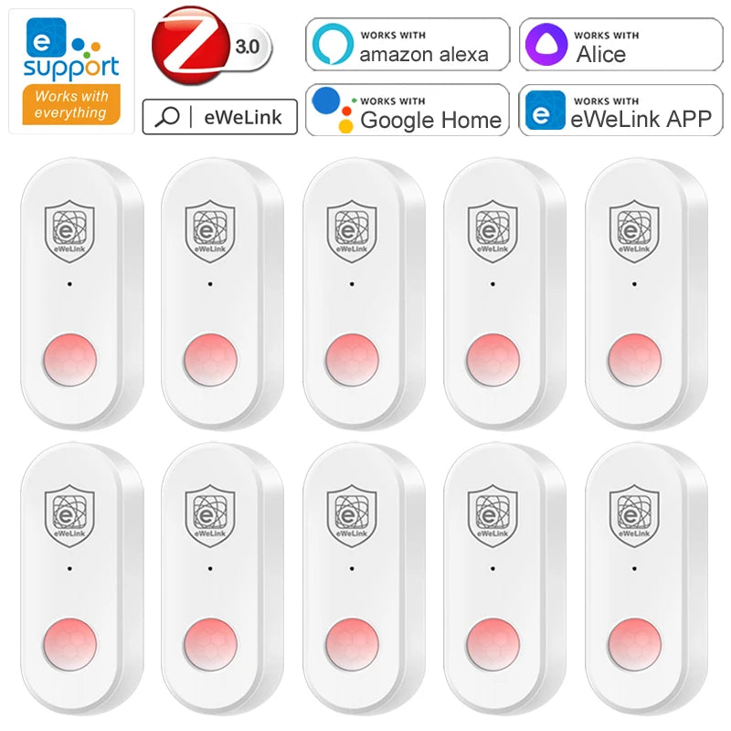 EWeLink Zigbee PIR Infrared Detector Human Motion Sensor Smart Home Security Anti-theft Work With Gateway Alexa Alice Zigbee 3.0